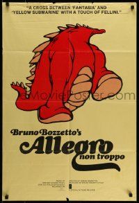 4j356 ALLEGRO NON TROPPO 23x34 special '78 Bruno Bozzetto, great wacky cartoon art!
