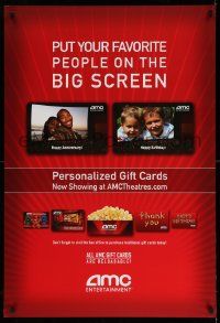 4j372 AMC THEATRES DS 27x40 special '08 cool ad from the movie theater chain, big screen!