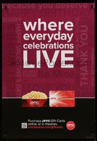 4j361 AMC THEATRES DS 27x39 special '10 cool ad from the movie theater chain, everyday celebrations