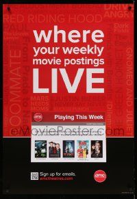 4j364 AMC THEATRES DS 27x39 special '10 cool ad from the movie theater chain, movie postings