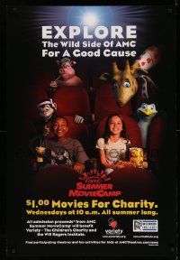 4j368 AMC THEATRES DS 27x40 special '00s cool ad from the movie theater chain, summer movie camp
