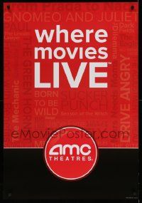 4j367 AMC THEATRES DS 27x39 special '10 cool ad from the movie theater chain, where movies live