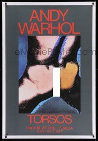 4j311 ANDY WARHOL TORSOS REPRO 30x44 Italian museum/art exhibition '90s artwork of a man's torso!