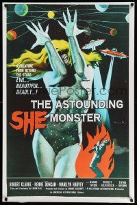 4j313 ASTOUNDING SHE MONSTER REPRO 27x41 special '80s deadly creature from the stars!