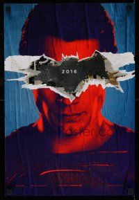 4j285 BATMAN V SUPERMAN mini poster '16 cool close up of Henry Cavill in title role under symbol!