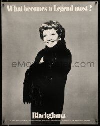 4j117 BLACKGLAMA 22x28 advertising poster '78 great image of Claudette Colbert in black mink coat!