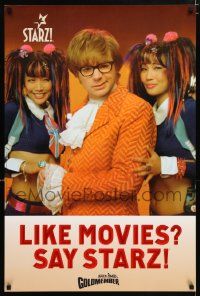 4j685 GOLDMEMBER tv poster '02 different image of Mike Myers as Austin Powers w/ sexy women!