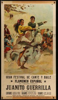 4j465 GRAN FESTIVAL DE CANTE Y BAILE 21x38 Spanish special '60s man & woman dancing by Ballestar!