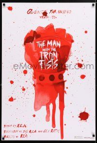 4j521 MAN WITH THE IRON FISTS heavy stock wilding 24x35 special '12 white/red art by Margaret Berg!