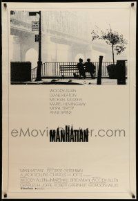 4j328 MANHATTAN REPRO 27x40 special '80s classic image of Woody Allen & Diane Keaton by bridge