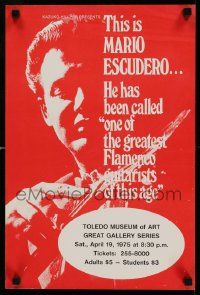 4j254 MARIO ESCUDERO 13x20 music poster '70s cool art of the flamenco guitar player and singer!