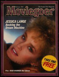 4j531 MOVIEGOER 22x29 special February 1983 great photo of Jessica Lange by Douglas Kirkland!