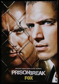 4j707 PRISON BREAK tv poster '05 Dominic Purcell, Wentworth Miller!