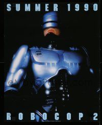 4j572 ROBOCOP 2 16x20 special '90 great portrait of cyborg policeman Peter Weller, sci-fi sequel!