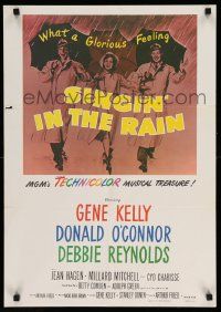 4j581 SINGIN' IN THE RAIN 19x27 special R70s Gene Kelly, Donald O'Connor, Debbie Reynolds!