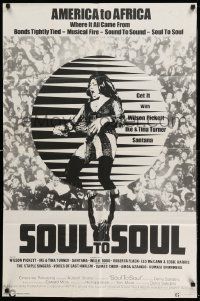 4j586 SOUL TO SOUL 27x41 special '71 great art of Tina Turner performing from America to Africa!