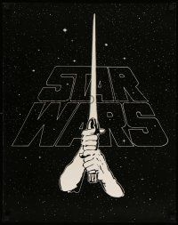 4j601 STAR WARS 22x28 special '77 George Lucas' sci-fi classic, art of hands & lightsaber bootleg!