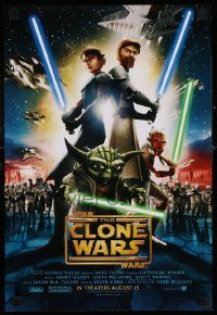 4j310 STAR WARS: THE CLONE WARS mini poster '08 art of Anakin Skywalker, Yoda, & Obi-Wan Kenobi!