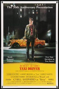 4j342 TAXI DRIVER REPRO 27x41 special '96 Robert De Niro by cab, 20th Anniversary!