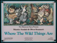 4j115 WHERE THE WILD THINGS ARE 18x24 stage poster '90s cool artwork by Maurice Sendak!