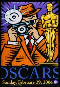 4k008 76TH ANNUAL ACADEMY AWARDS DS 1sh '04 great Burton Morris art of photographer & Oscar!