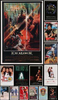 4m387 LOT OF 16 UNFOLDED MOSTLY SINGLE-SIDED 27X41 ONE-SHEETS '80s-90s a variety of movie images!