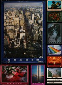 4m222 LOT OF 10 TRANSBRASIL TRAVEL POSTERS PLUS TUBE '87 images of Brazilian points of interest!