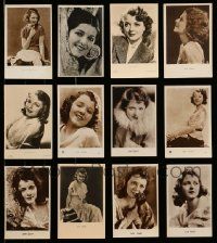 4m187 LOT OF 12 JANET GAYNOR ITALIAN POSTCARDS '30s wonderful portraits of the pretty star!