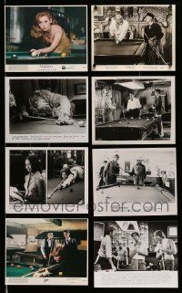 4m178 LOT OF 13 8x10 POOL STILLS '50s-90s great movie scenes with people playing billiards!