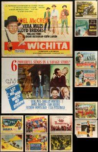 4m245 LOT OF 14 FORMERLY FOLDED HALF-SHEETS '50s-60s great images from a variety of movies!