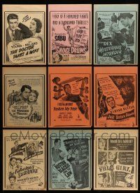 4m006 LOT OF 17 HERALDS '40s-50s great images from a variety of different movies!
