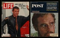 4m066 LOT OF 2 MAGAZINES '65-66 Connery as James Bond in Thundeball, Heston in Agony & Ecstasy!