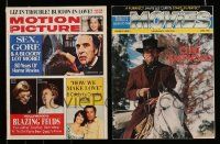 4m065 LOT OF 2 MOVIE MAGAZINES '80s Christopher Lee as Dracula, Clint Eastwood & much more!