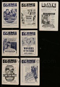 4m011 LOT OF 7 LOCAL THEATER HERALDS '39-42 advertising for a variety of different movies!