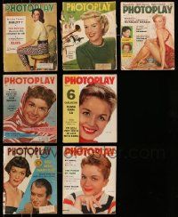 4m053 LOT OF 7 PHOTOPLAY MAGAZINES '50s Natalie Wood, Betty Grable, Debbie Reynolds & more!