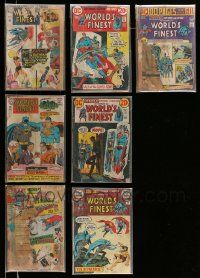 4m038 LOT OF 7 WORLD'S FINEST COMIC BOOKS '60s-70s Superman & Batman!