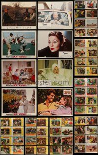 4m069 LOT OF 84 LOBBY CARDS '40s-80s incomplete sets from a variety of different movies!