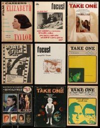 4m050 LOT OF 9 MOVIE MAGAZINES '60s-70s Film Careers, Focus, Take One, Women & Film + more!