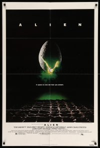 4p030 ALIEN 1sh '79 Ridley Scott outer space sci-fi monster classic, cool egg image!