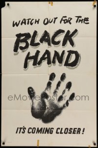 4p089 BLACK HAND teaser 1sh '50 Gene Kelly is one man against the Black Hand, watch out!