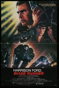 4p096 BLADE RUNNER studio style 1sh '82 Ridley Scott sci-fi classic, art of Harrison Ford by Alvin!