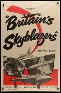 4p118 BRITAIN'S SKYBLAZERS 1sh '53 England's fighter squadrons, w/ British Government cooperation!