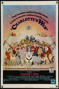 4p139 CHARLOTTE'S WEB 1sh '73 E.B. White's farm animal cartoon classic!