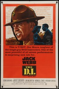 4p188 DI 1sh '57 great image of U.S. Marine Corps Drill Instructor Jack Webb!