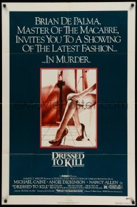 4p208 DRESSED TO KILL 1sh '80 Brian De Palma shows you the latest fashion in murder, sexy legs!