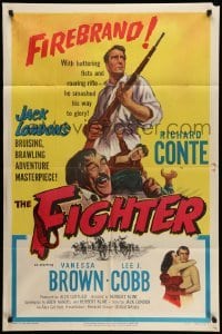 4p259 FIGHTER 1sh '52 art of Richard Conte with rifle, from a story by Jack London, boxing!