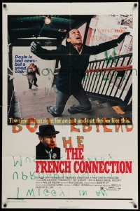 4p288 FRENCH CONNECTION 1sh '71 Gene Hackman in movie chase, directed by William Friedkin!