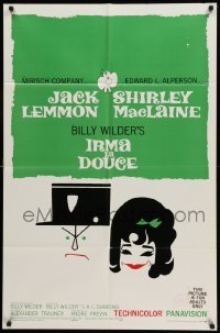 4p401 IRMA LA DOUCE style B 1sh '63 Billy Wilder, great art of Shirley MacLaine & Jack Lemmon!