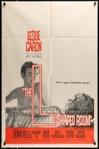 4p501 L-SHAPED ROOM 1sh '63 sexy Leslie Caron, directed by Bryan Forbes!