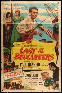 4p450 LAST OF THE BUCCANEERS 1sh '50 Paul Henreid as pirate Jean Lafitte, Jack Oakie
